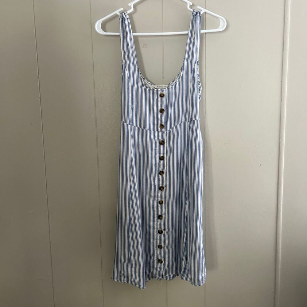 American Eagle Striped Button-Front Mini Dress | … - image 2